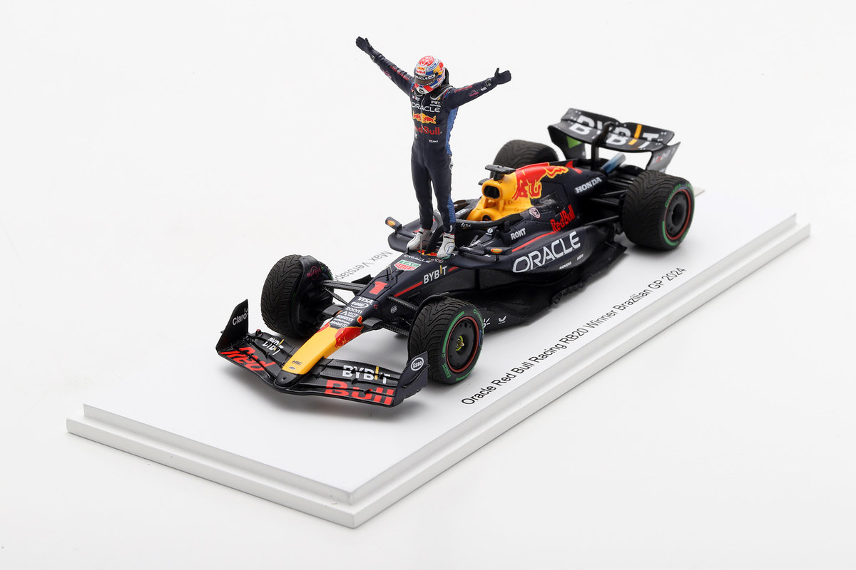 New Arrival｜SPARK 1:43 ORACLE RED BULL RACING RB20 NO.1 WINNER BRAZILIAN GP 2024 MAX VERSTAPPEN - SP789
