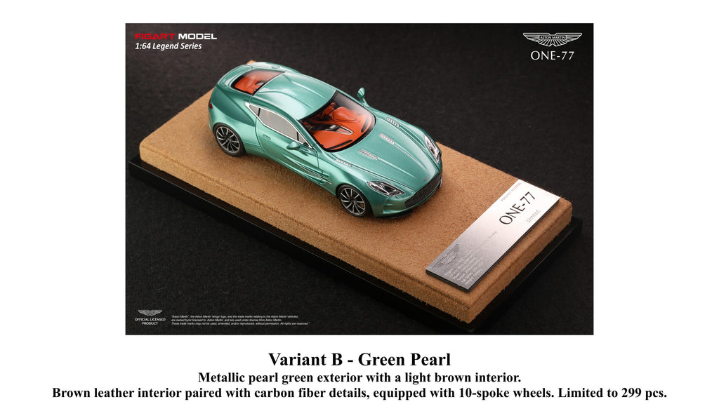 FIGART MODEL 1:64 ASTON MARTIN ONE-77 High-end Resin Model Car [Green Pearl] - LG64002B