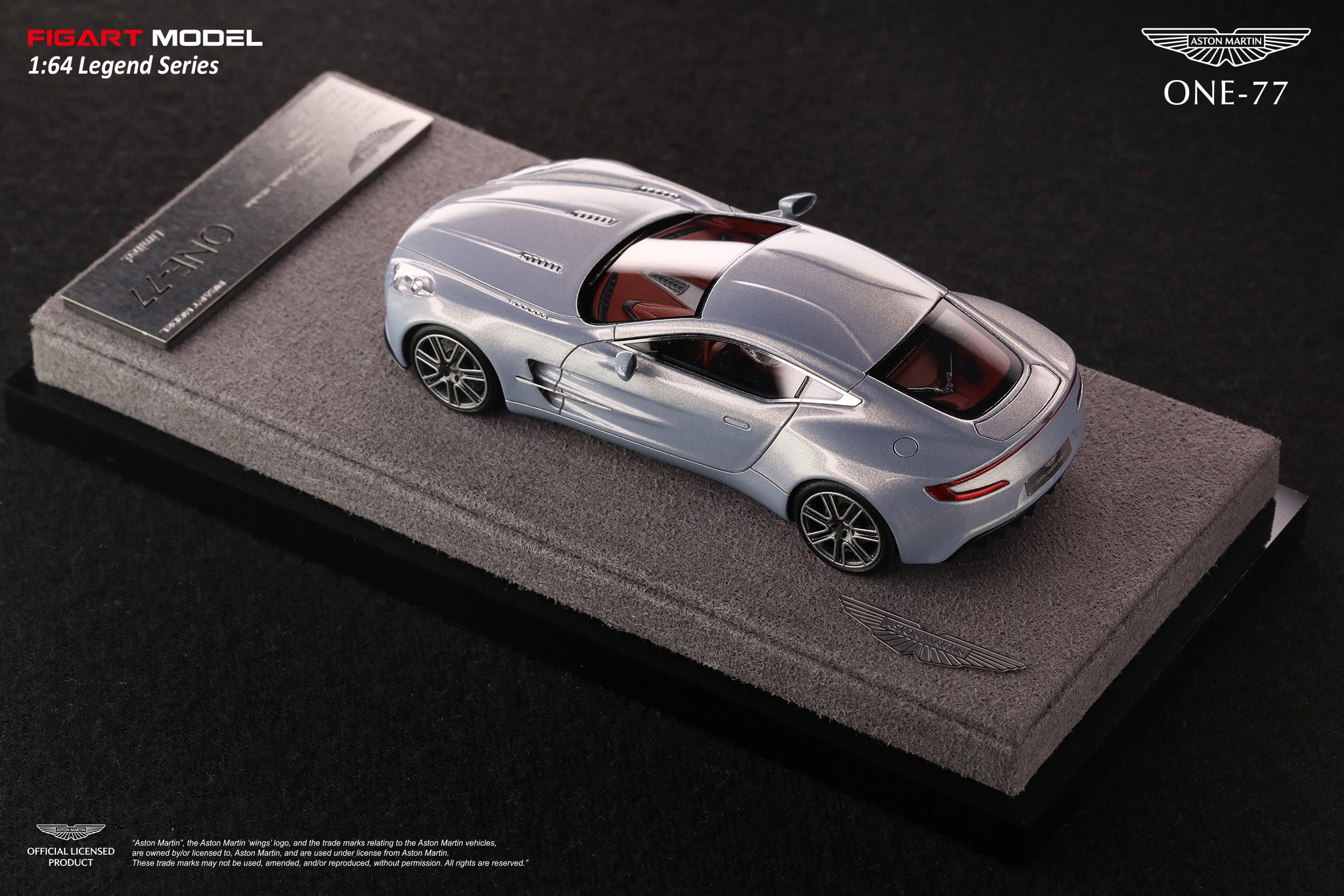 FIGART MODEL 1:64 ASTON MARTIN ONE-77 High-end Resin Model Car [Mako Blue] - LG64002C