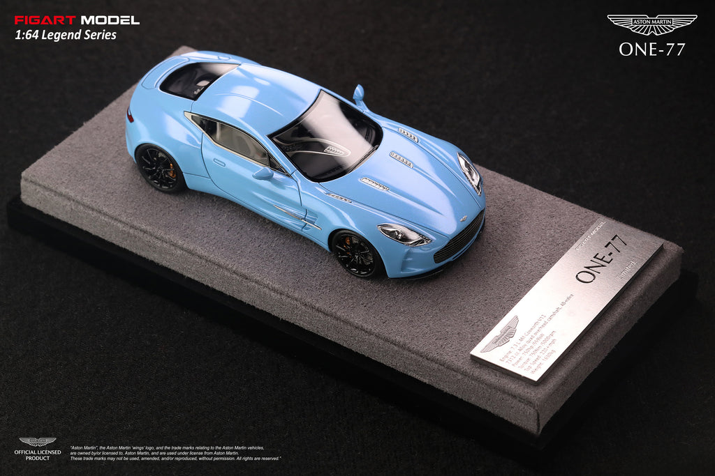 FIGART MODEL 1:64 ASTON MARTIN ONE-77 High-end Resin Model Car [Blue Moon Pearl] - LG64002E