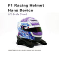 F1 Racing Helmet HANS Device 1:2 Scale Stand – Compatible with BELL Helmets (Helmet Not Included)