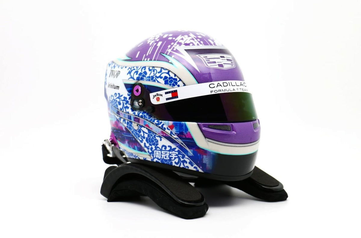 F1 Racing Helmet HANS Device 1:2 Scale Stand – Compatible with BELL Helmets (Helmet Not Included)