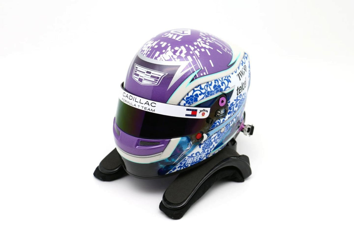 F1 Racing Helmet HANS Device 1:2 Scale Stand – Compatible with BELL Helmets (Helmet Not Included)