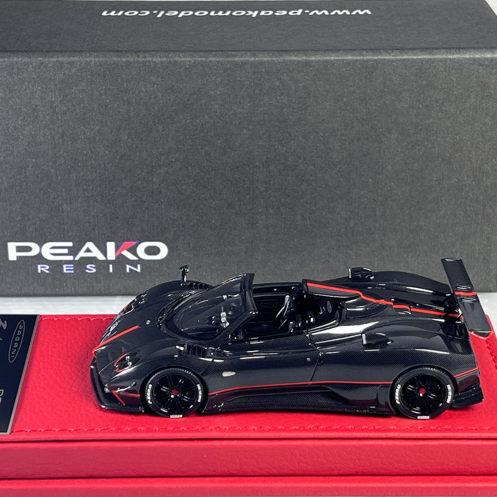 PEAKO 1:43 Pagani Zonda 760 Roadster Aether Full Carbon / UNICA Blue Carbon