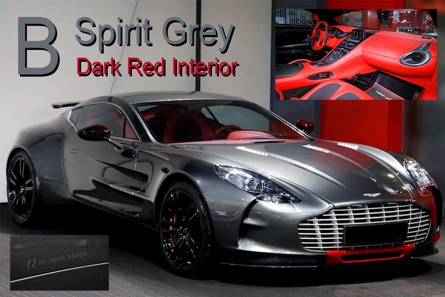 FIGART MODEL 1:43 ASTON MARTIN ONE-77 Q Series High-end Resin Model Car [Spirit Grey]