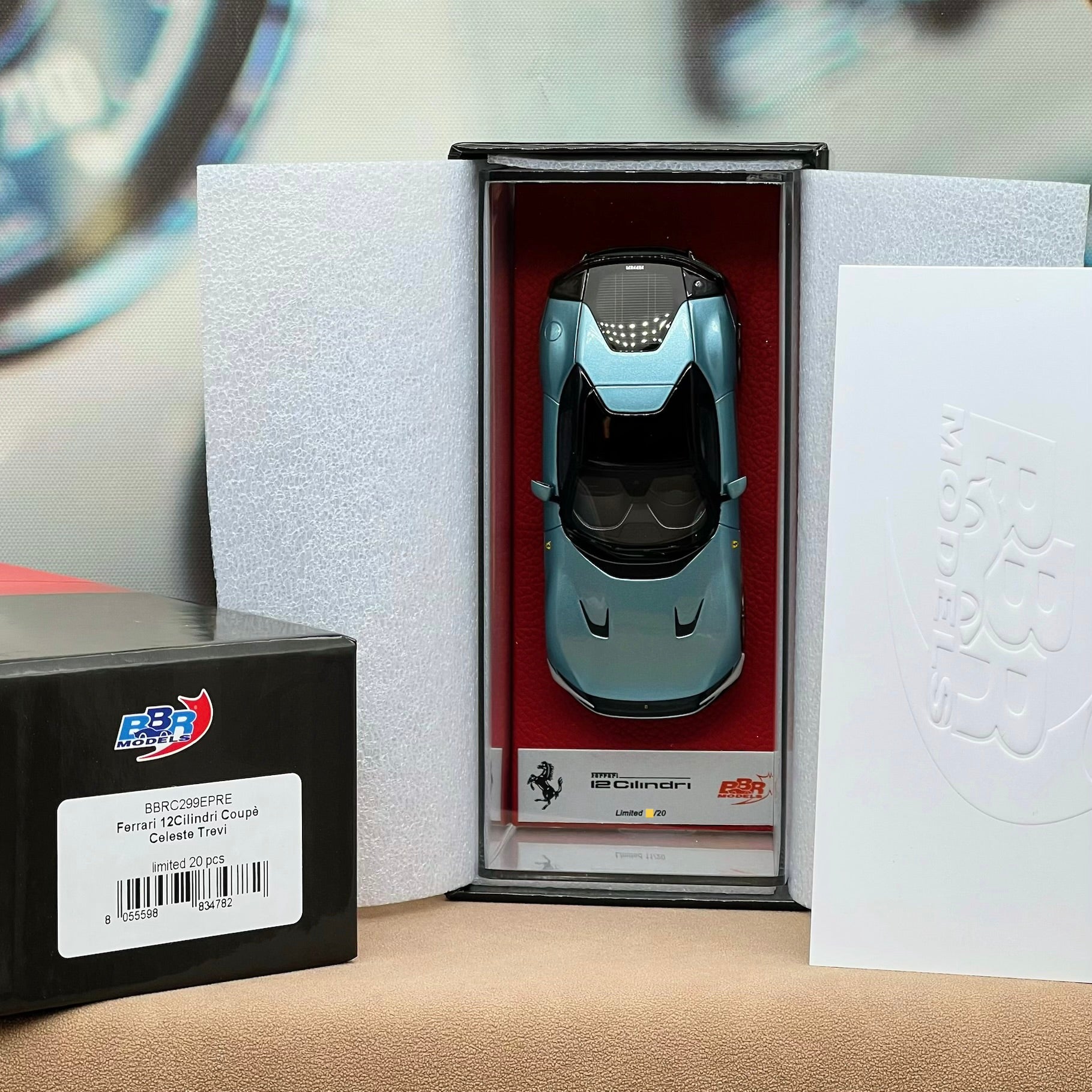 BBR 1:43 Ferrari 12Cilindri Coupe Celeste Trevi PREMIUM EDITION - BBRC299EPRE