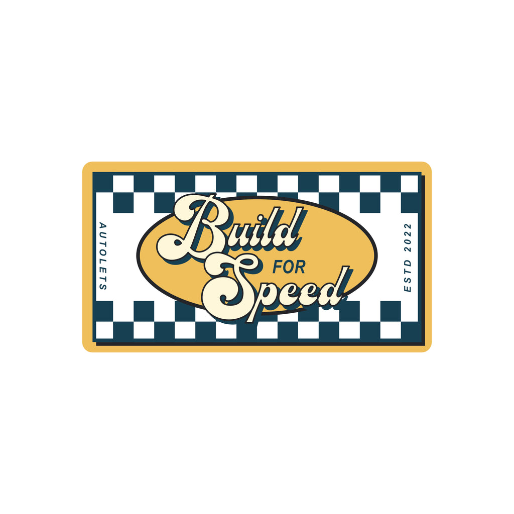 Auto Retro Collection Glossy Removable Sticker 8 x 5 cm 5pcs set