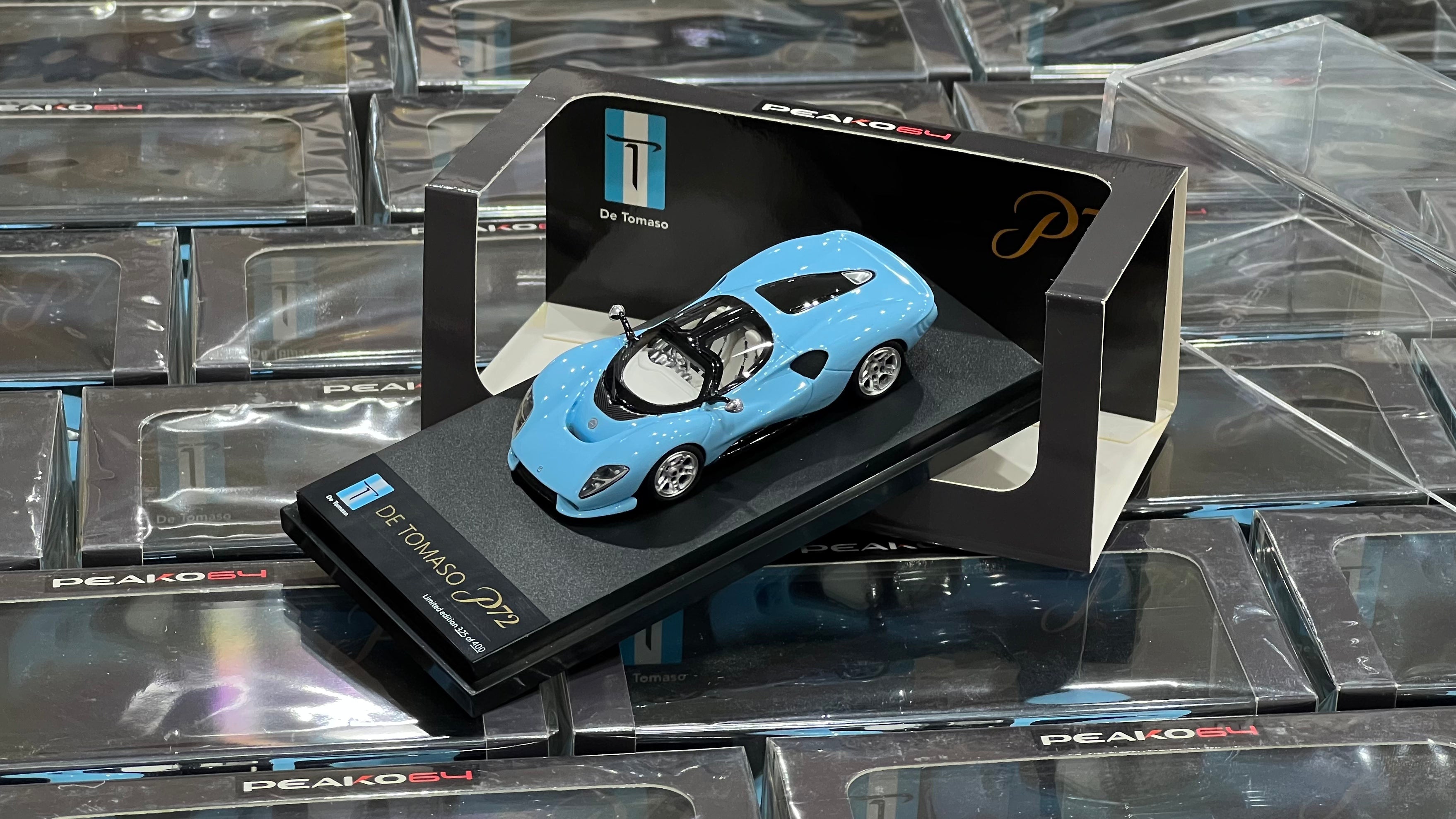PEAKO 1:64 De Tomaso P72 2020 - Baby Blue
