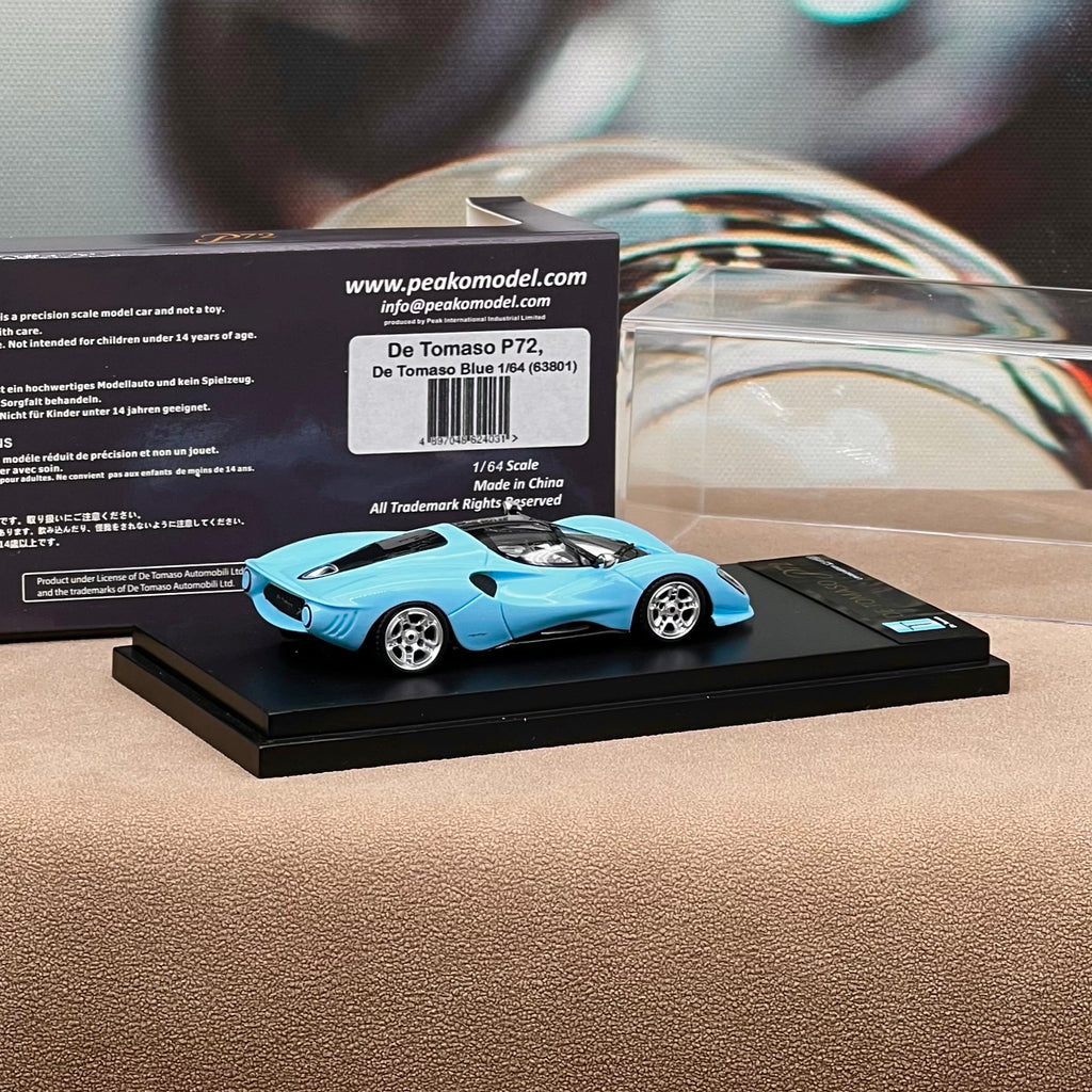 PEAKO 1:64 De Tomaso P72 2020 - Baby Blue
