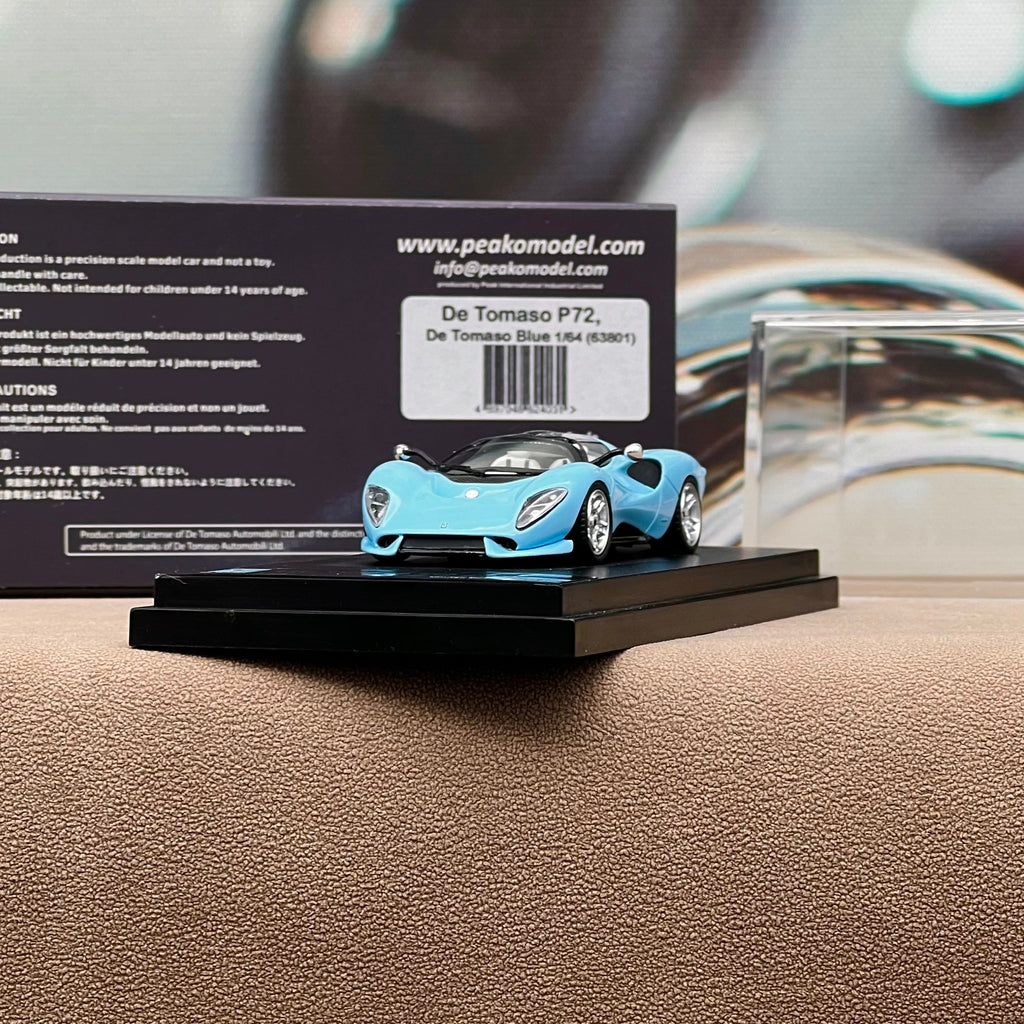 PEAKO 1:64 De Tomaso P72 2020 - Baby Blue