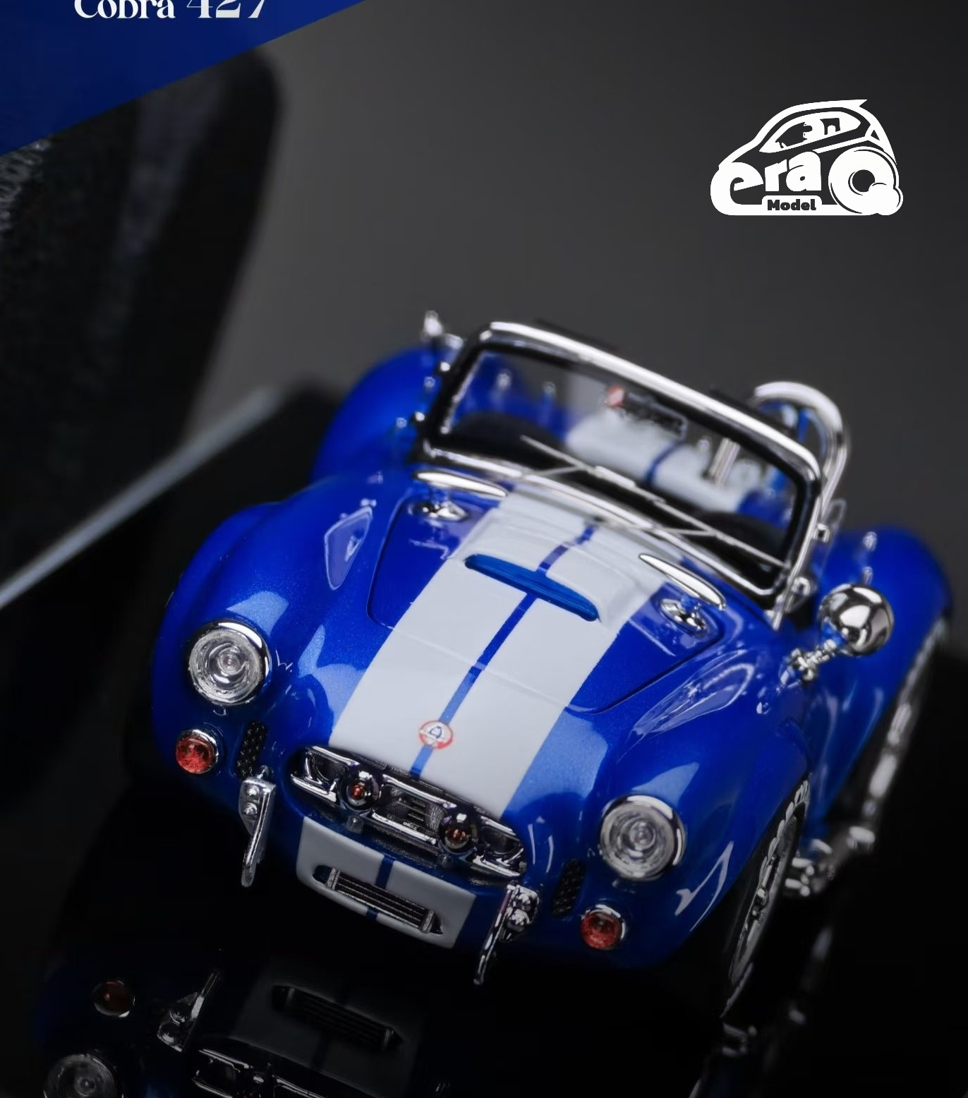 EraQ x Dywork 1:64 Shelby Cobra 427 Blue/White Stripes