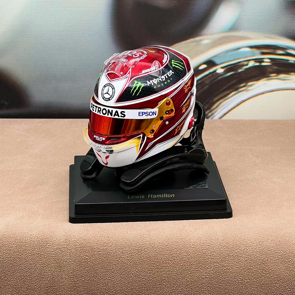 F1 Racing Helmet HANS Device 1:5 Scale Stand – Compatible with Looksmart & Spark Helmets (Helmet Not Included)