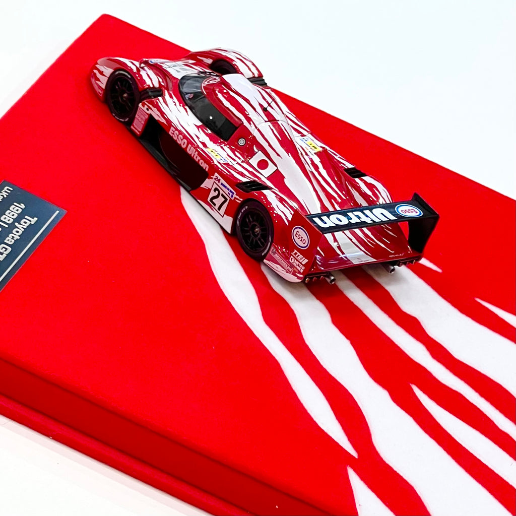[Exclusive] HPI 1:43 Toyota Le Mans GT-One TS020 1998 #27 Handcrafted model with custom handmade display base.