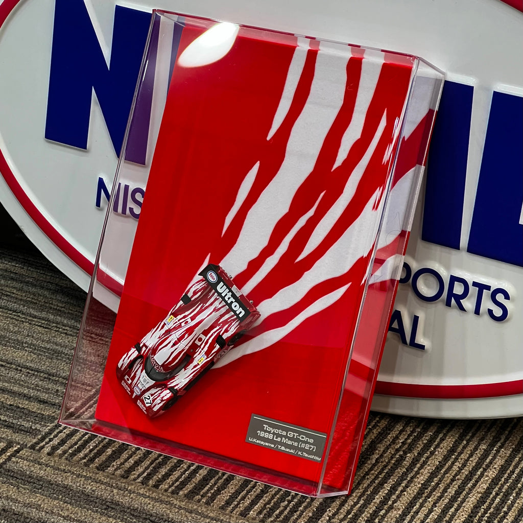 [Exclusive] HPI 1:43 Toyota Le Mans GT-One TS020 1998 #27 Handcrafted model with custom handmade display base.