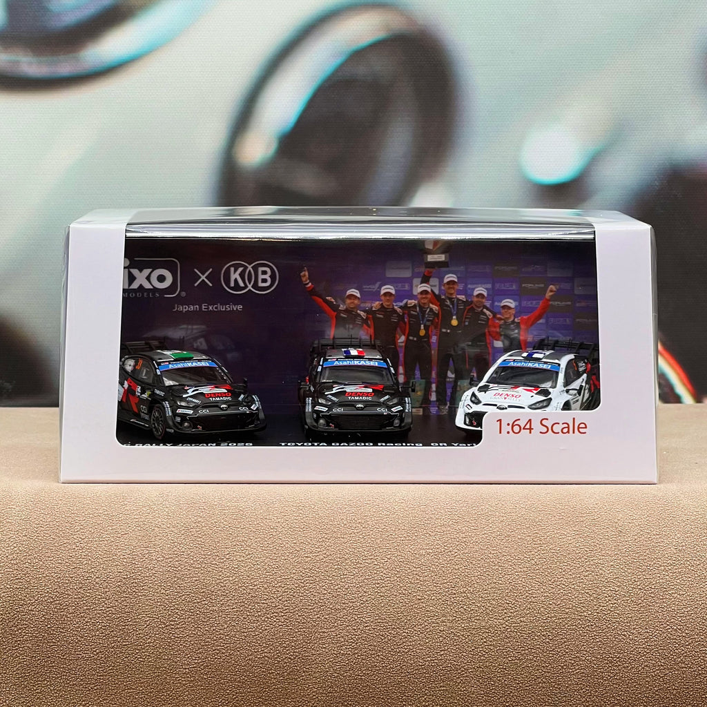 [Japan exclusive] IXO 1:64 TOYOTA GR YARIS Rally1 #17 / #33 / #5 Rally Japan 2025 Podium Set