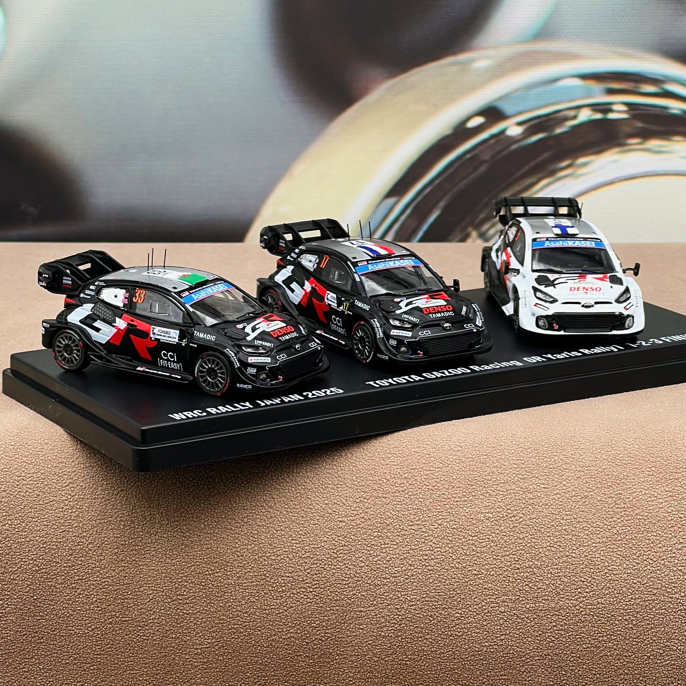 [Japan exclusive] IXO 1:64 TOYOTA GR YARIS Rally1 #17 / #33 / #5 Rally Japan 2025 Podium Set