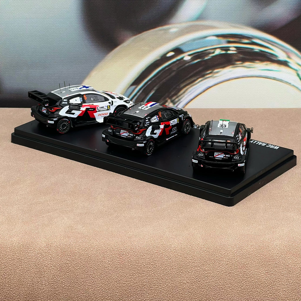 [Japan exclusive] IXO 1:64 TOYOTA GR YARIS Rally1 #17 / #33 / #5 Rally Japan 2025 Podium Set