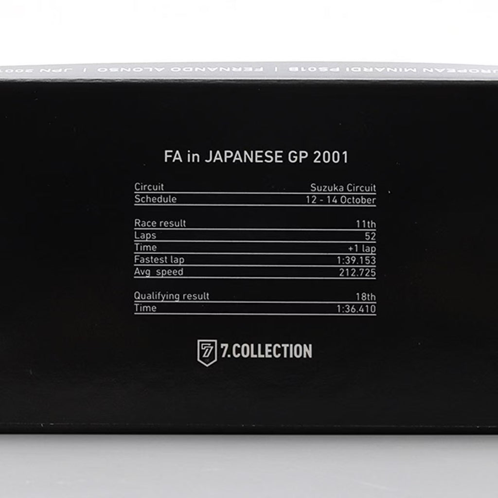 SPARK 1:43 EUROPEAN MINARDI PS01B FERNANDO ALONSO JAPANESE GP 2001 - NKN05