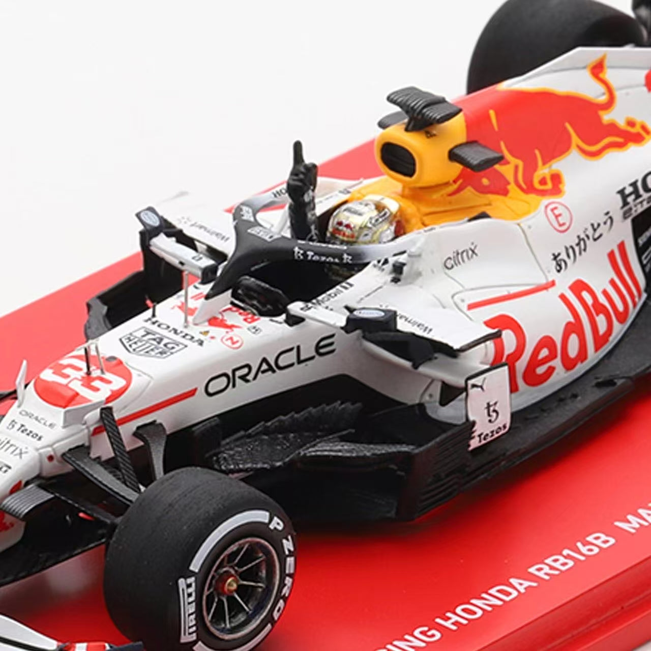 SPARK 1:43 RED BULL HONDA RB16B MAX VERSTAPPEN HONDA THANKS DAY MOTEGI 2022 - NKN10