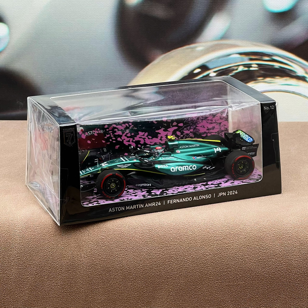 SPARK 1:43 “SAMURAI MEETS SAKURA”ASTON MARTIN AMR24 FERNANDO ALONSO JAPANESE GP 2024 - NKN12