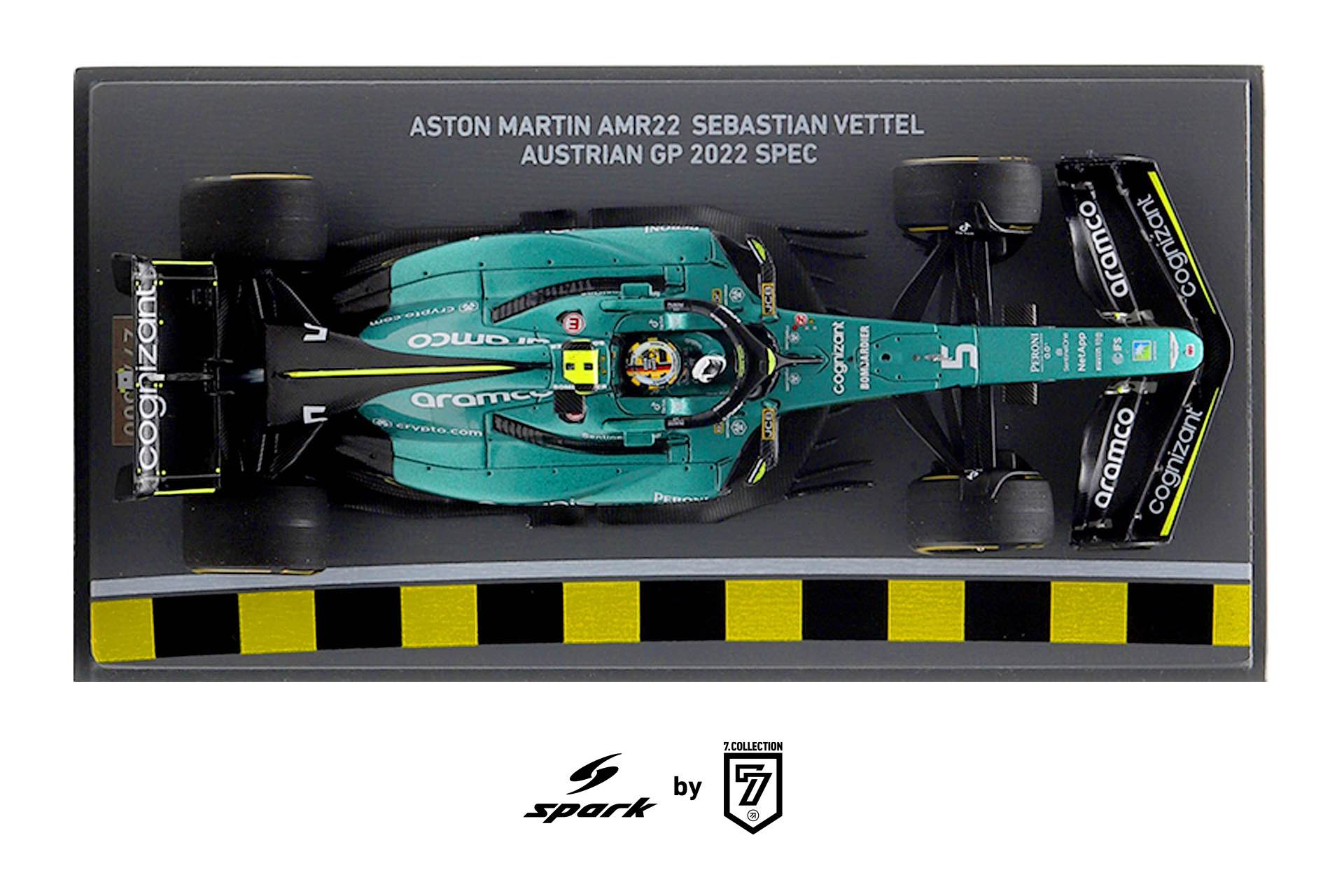 SPARK 1:43 "BUZZIN’ CORNER" Japanese GP 2023 Aston Martin AMR22 Sebastian Vettel (Austrian GP 2022 Spec) - NKN13