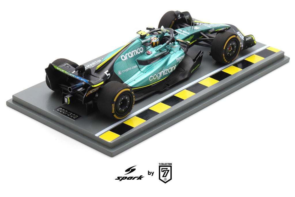 SPARK 1:43 "BUZZIN’ CORNER" Japanese GP 2023 Aston Martin AMR22 Sebastian Vettel (Austrian GP 2022 Spec) - NKN13
