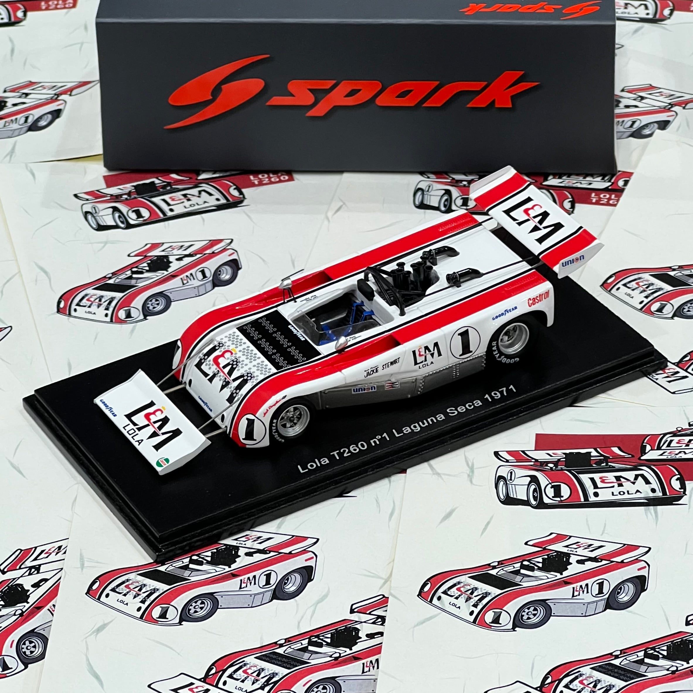 [Exclusive] SPARK 1:43 Lola T260 #1 Laguna Seca 1971 Jackie Stewart - S1133