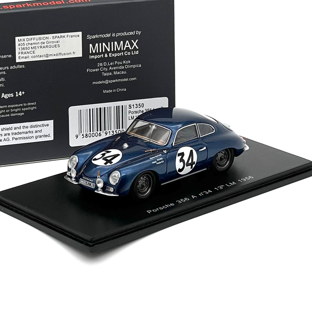 SPARK 1:43 Porsche 356 A 13th LM 1956 - S1350 ( limited 200pcs )