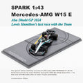 SPARK 1:43 Mercedes-AMG PETRONAS Formula One Team No. 44 F1 W15 E Performance Abu Dhabi GP 2024 Lewis Hamilton's last race with the Team - SP659