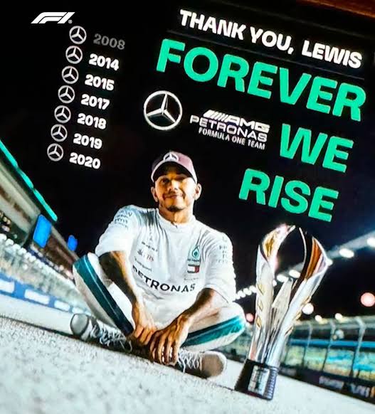 SPARK 1:43 Mercedes-AMG PETRONAS Formula One Team No. 44 F1 W15 E Performance Abu Dhabi GP 2024 Lewis Hamilton's last race with the Team - SP659