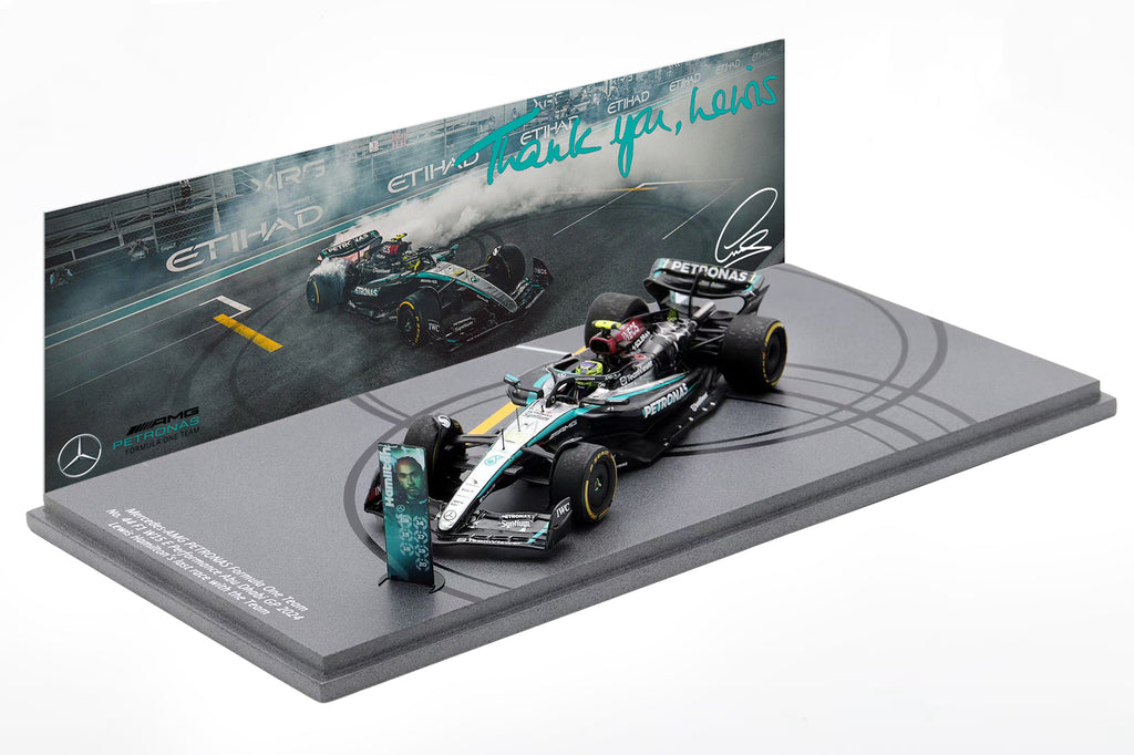 SPARK 1:43 Mercedes-AMG PETRONAS Formula One Team No. 44 F1 W15 E Performance Abu Dhabi GP 2024 Lewis Hamilton's last race with the Team - SP659