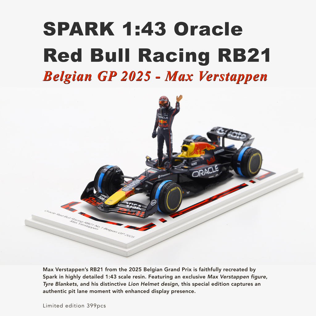 [Pre-order] SPARK 1:43 Oracle Red Bull Racing RB21 No.1 Belgian GP 2025 – Max Verstappen - SP770