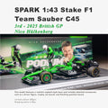 SPARK 1:43 Stake F1 Team Sauber C45 - 3rd - 2025 British GP - Nico Hülkenberg First F1 Podium - SP771