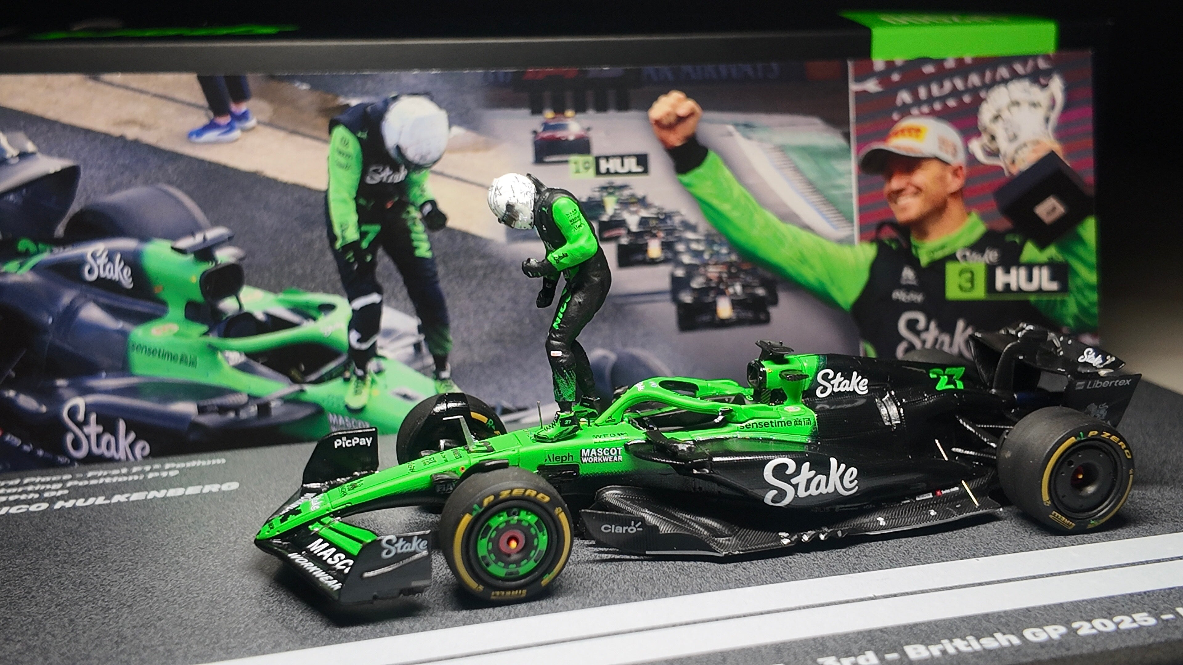 SPARK 1:43 Stake F1 Team Sauber C45 - 3rd - 2025 British GP - Nico Hülkenberg First F1 Podium - SP771