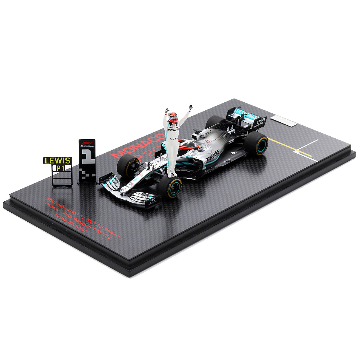 SPARK 1:43 Mercedes-AMG F1 Team W10 EQ Power+ Winner Monaco GP 2019 #44 Lewis Hamilton – WS016