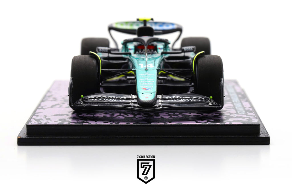 SPARK 1:43 “SAMURAI MEETS SAKURA”ASTON MARTIN AMR24 FERNANDO ALONSO JAPANESE GP 2024 - NKN12