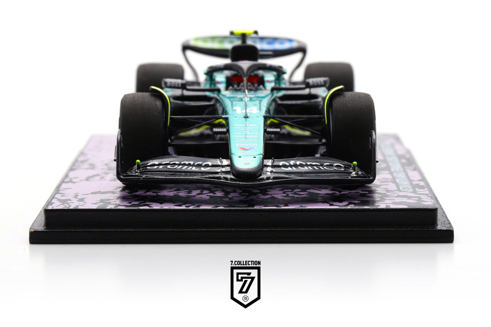 SPARK 1:43 “SAMURAI MEETS SAKURA”ASTON MARTIN AMR24 FERNANDO ALONSO JAPANESE GP 2024 - NKN12