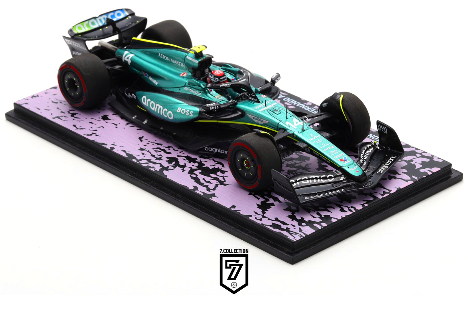 SPARK 1:43 “SAMURAI MEETS SAKURA”ASTON MARTIN AMR24 FERNANDO ALONSO JAPANESE GP 2024 - NKN12