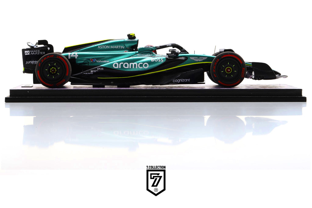 SPARK 1:43 “SAMURAI MEETS SAKURA”ASTON MARTIN AMR24 FERNANDO ALONSO JAPANESE GP 2024 - NKN12